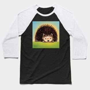 Cute Hedgehog Illustration Baseball T-Shirt